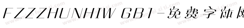 FZZZHUNHIW GB1字体转换